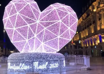 Un coeur plein de couleurs en hommage aux soignants