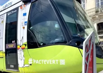 Montpellier : un tram habillé aux couleurs de l’Europe