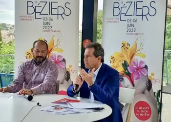 Cécile de Ménibus et Danièle Evenou à la Foire de Béziers