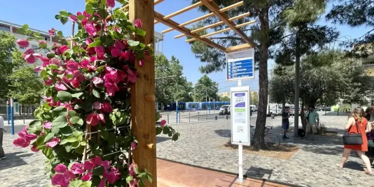Montpellier lance des arrêts de bus fraicheur
