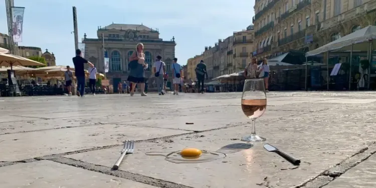 TikTok : Plus d’2 millions de vues pour l’oeuf au plat sur la Comédie sous 39° à Montpellier