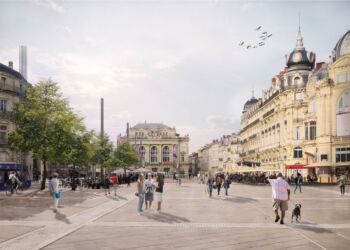 Montpellier : la place de la Comédie entame sa mue verte