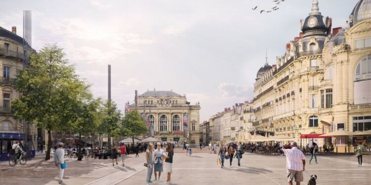 Montpellier : la place de la Comédie entame sa mue verte