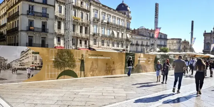 Montpellier : nouveaux pavés, nouveau revêtement pour la Comédie