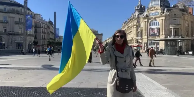 Un rassemblement pour la paix en Ukraine à Montpellier