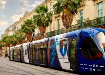 Montpellier : un tram aux couleurs du MHB