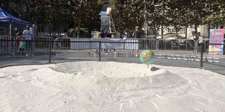 Un pendule de Foucault géant sur la place du Nombre d’Or à Montpellier