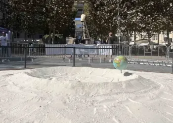 Un pendule de Foucault géant sur la place du Nombre d’Or à Montpellier