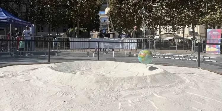 Un pendule de Foucault géant sur la place du Nombre d’Or à Montpellier