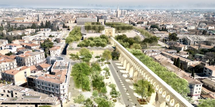 Montpellier : une grande place piétonne végétalisée dès 2025 aux Arceaux
