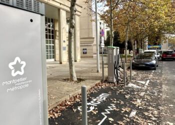 La première station de recharge pour véhicules électriques dans Montpellier