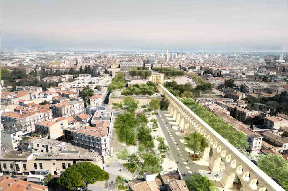 Montpellier La Vegetalisation A Debute Place Max Rouquette Aux Arceaux