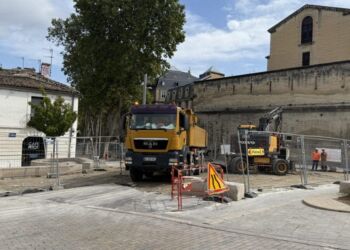 Un chantier place d’Aviler pour le retour de la ligne 6 au Peyrou