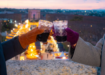 Un Noël au sommet de l'Arc de Triomphe à Montpellier