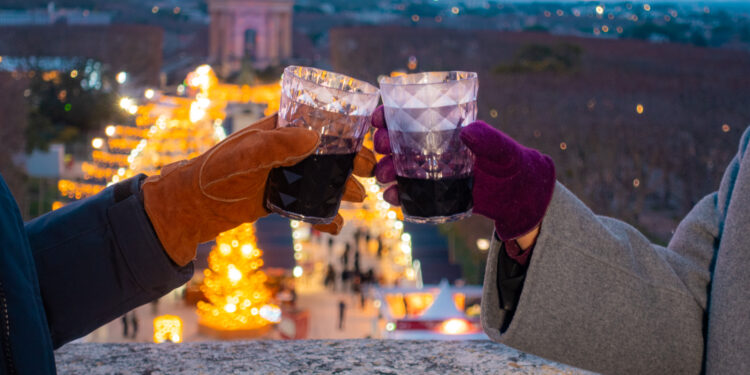 Un Noël au sommet de l'Arc de Triomphe à Montpellier