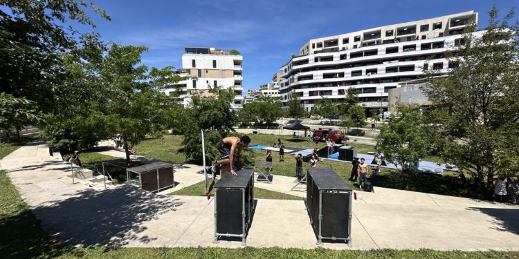 Montpellier : Le Parkour s'invite au parc de la Vallée
