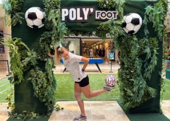 La championne du monde de football freestyle au Polygone