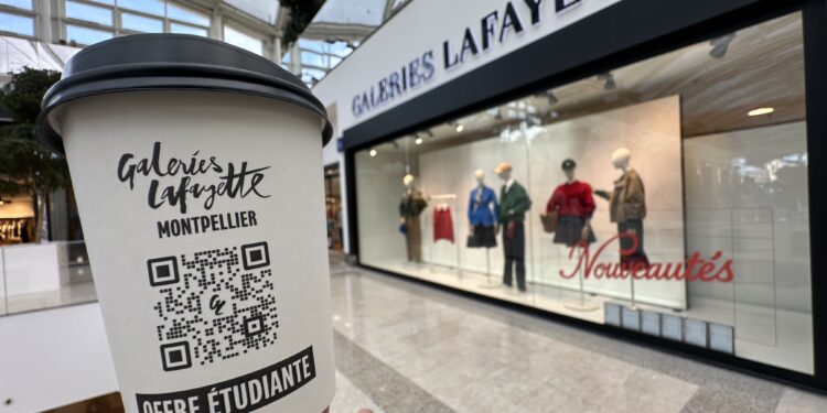 Opération étudiante : Ton mug et ta boisson offerte aux Galeries Lafayette Montpellier